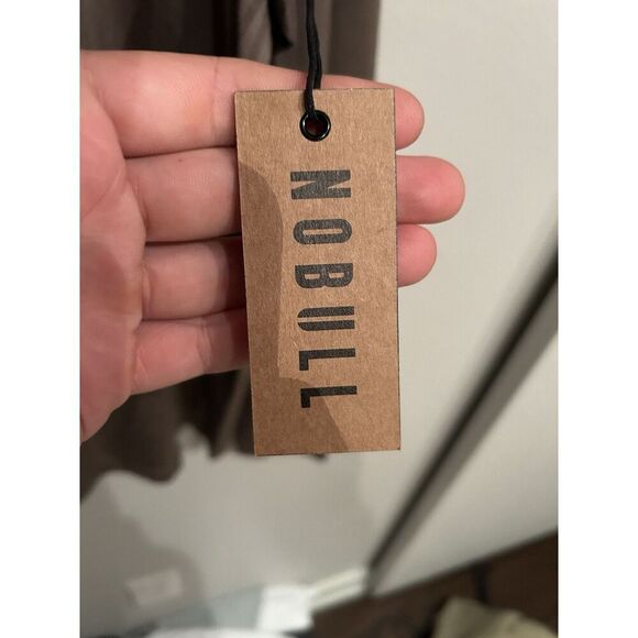 NOBULL Men's Blended Merino Wool Mock Neck Long Sleeve Shirt Brown XL NWT - Picture 2 of 5